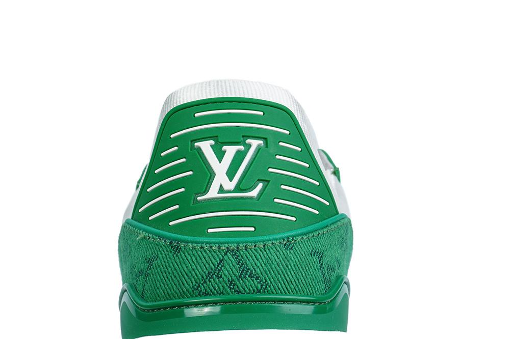 PK god Louis Vuitton LV Trainer Monogram Denim green retail materials ready to ship